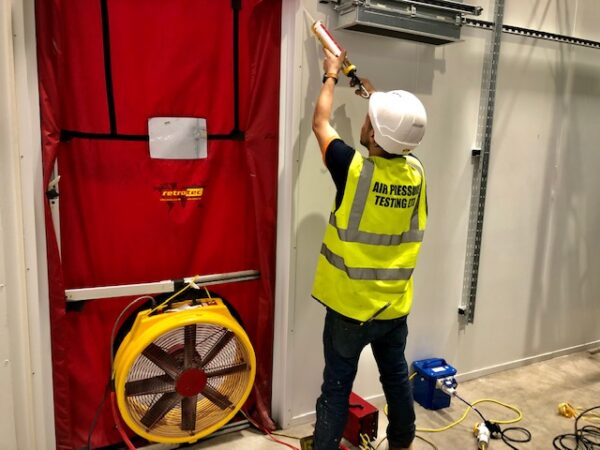 Blower Door Test To Commercial Building 1 600x450 1
